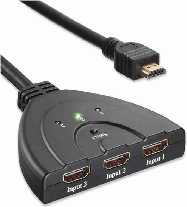 Teratech 3 Port HDMI Multi Display Auto Switch Switcher Connector Hub Box Splitter 1080P HD TV Adapter Cable 3 in 1 Out hdmi switch Media Streaming Device Teratech Flipkart