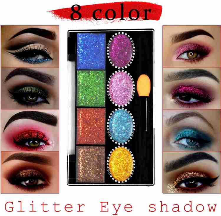 DFXZ 8 Trending Colour Glitter Eyeshadow, Multicolor (8588) 10 g 