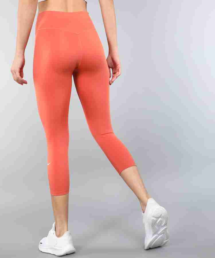 NIKE Nike One Women's Mid-Rise Crop Leggings Women Orange Capri