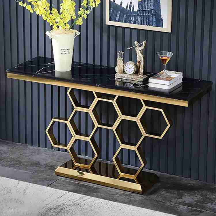 Black marble hallway table discount