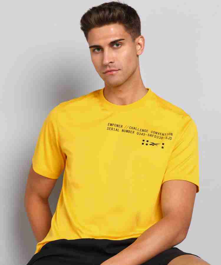 Yellow reebok cheap shirt