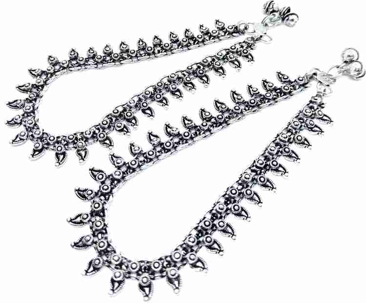 Black metal hot sale anklet