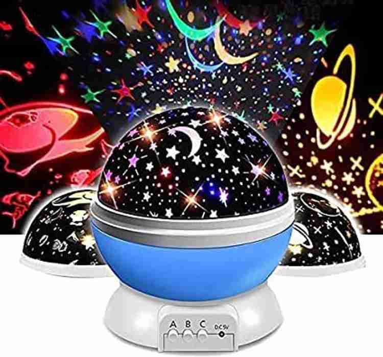 Star moon light rotating projector lamp top
