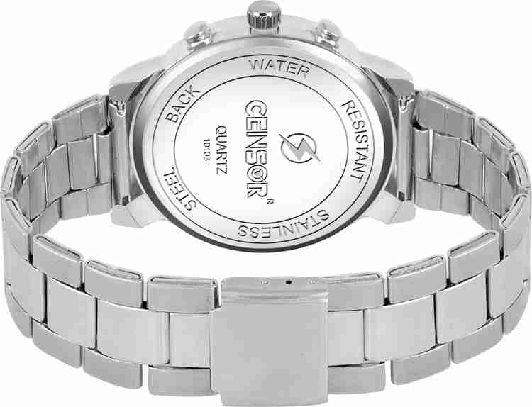CENSOR CNR 10103 SLV WHT Analog Watch For Men Buy CENSOR CNR 10103 SLV WHT Analog Watch For Men 10103 Online at Best Prices in India Flipkart