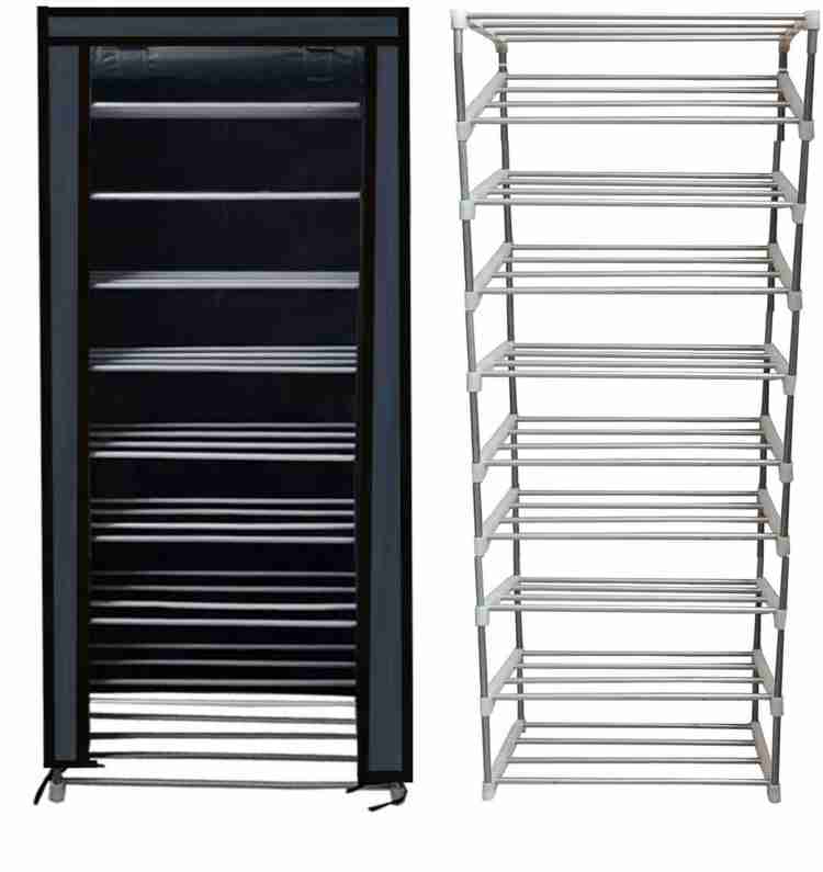 Stainless steel shoe rack with cover sales