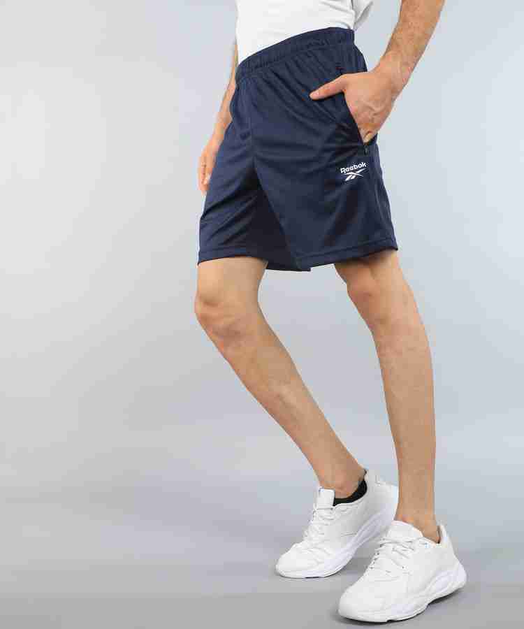 REEBOK Solid Men Dark Blue Sports Shorts Buy REEBOK Solid Men
