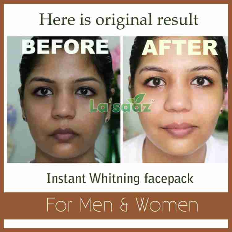 La saaz Herbel and Natural Instant Skin Whitening Facepack 200GM