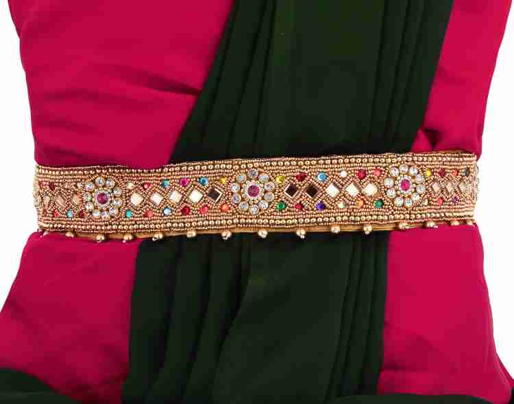 Buy THANU'S CRAFT Red Kamar Bandhani Saree Cloth Waist Belt ootiyanam for  women (Adjustable Size 30-40 inches only) Online at Best Prices in India -  JioMart.