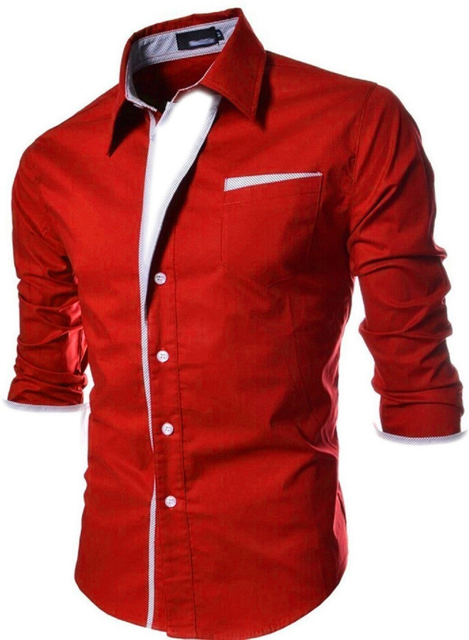 N T FASHION Men Self Design Party Red Shirt - Buy N T FASHION Men Self  Design Party Red Shirt Online at Best Prices in India | Flipkart.com