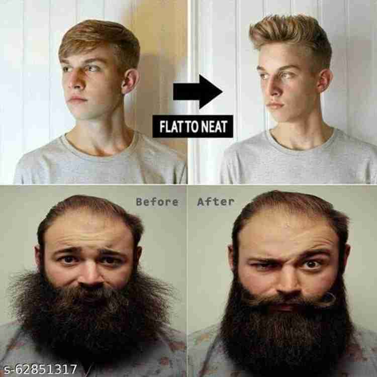Beard straightener store before and after