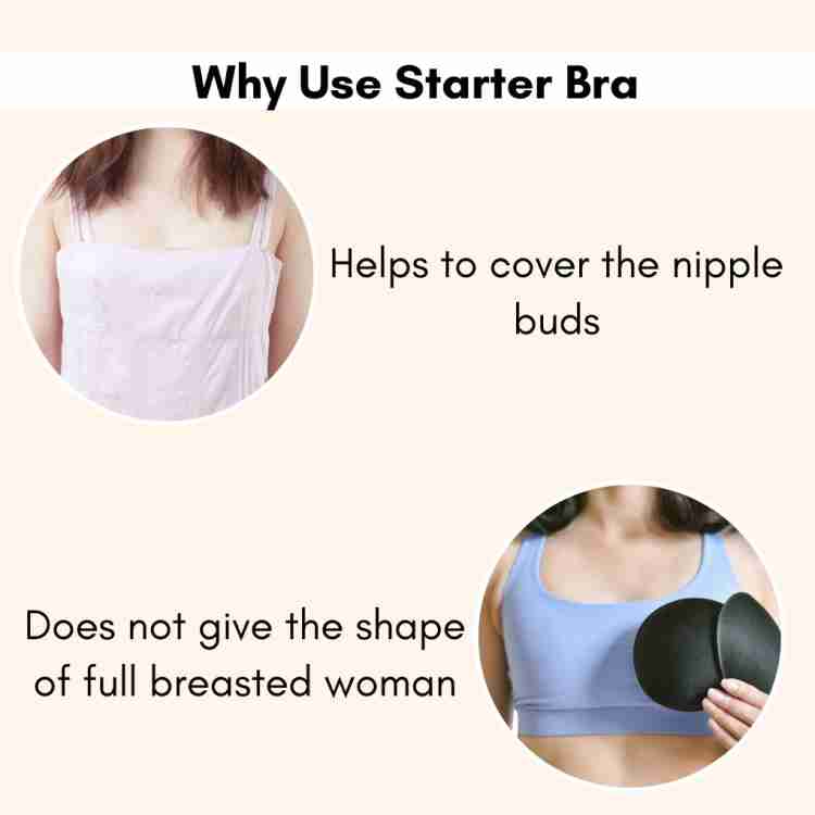 Buy Adira, Beginners Girl Starter Bra, Teen Bras With Flat Padding For  Coverage, Gives Confidence At School, Beginners Bra With Comfortable  Strecthy Cotton, Pack Of 3
