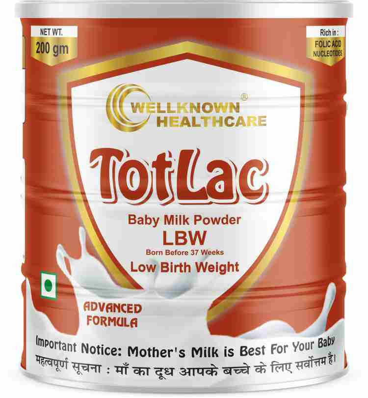 Totlac Baby Milk Powder LBW Baby Milk Food Infant Formula Baby