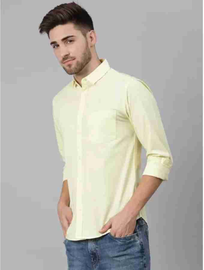 lemon yellow shirt for men