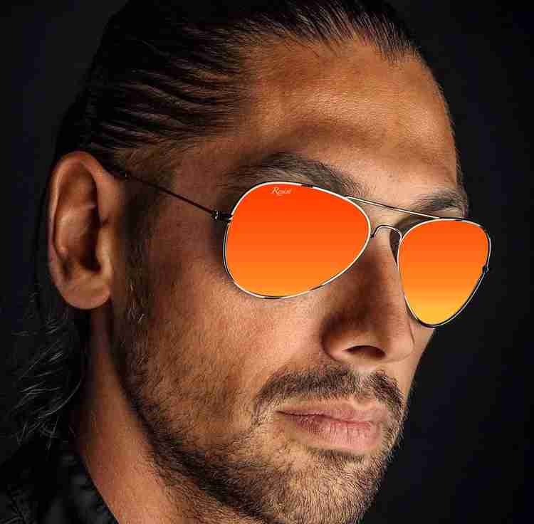 Orange 2025 aviator sunglasses