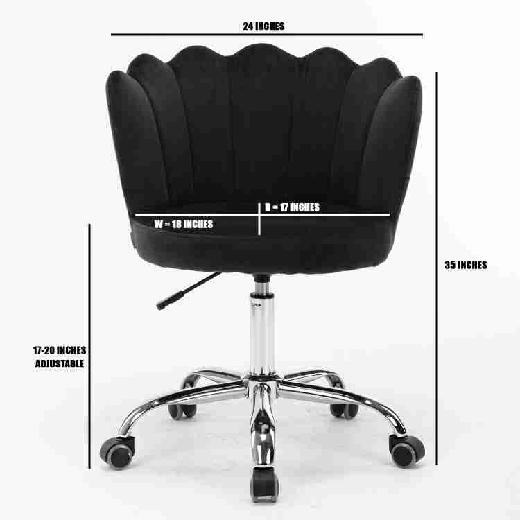 Black velvet 2024 office chair