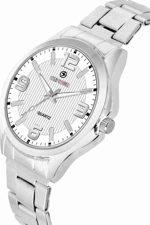 CENSOR CNR 10110 SLV WHT Analog Watch For Men Buy CENSOR CNR 10110 SLV WHT Analog Watch For Men 10110 Online at Best Prices in India Flipkart