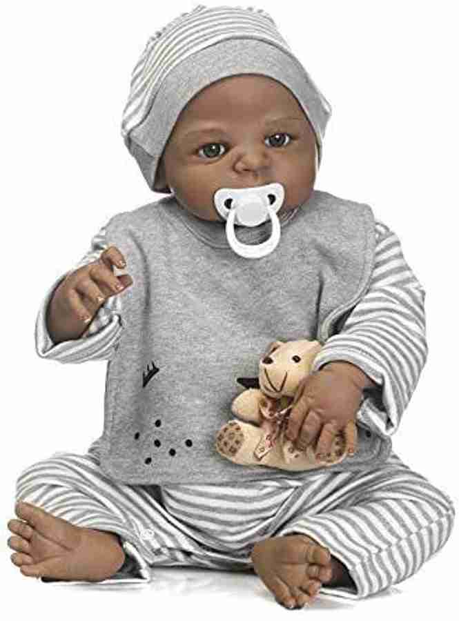 Zero Pam Black Reborn Baby Dolls Boys 23inch Realistic Silicone