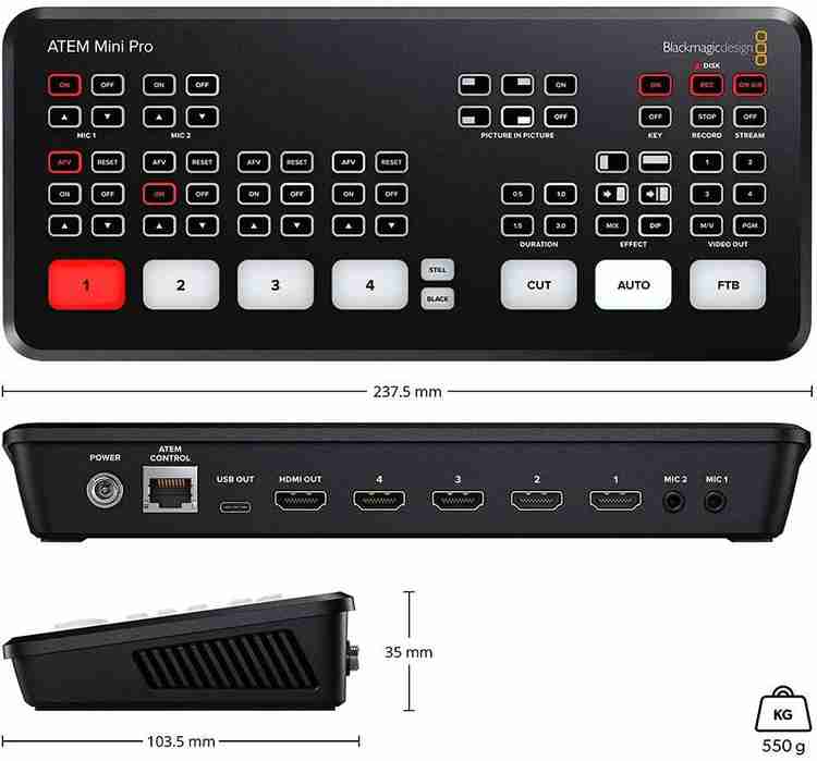 Blackmagic Design ATEM Mini Pro Media Streaming Device  