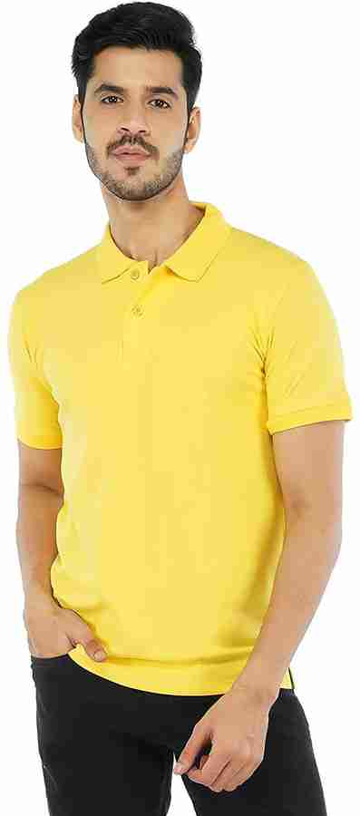 yellow t shirt with collar