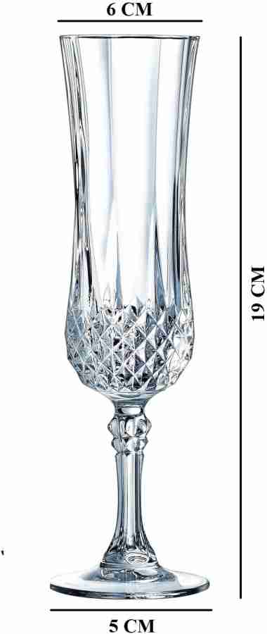 BINZO Pack of 6 Elegant Luxury Champagne Flute Glasses Tall