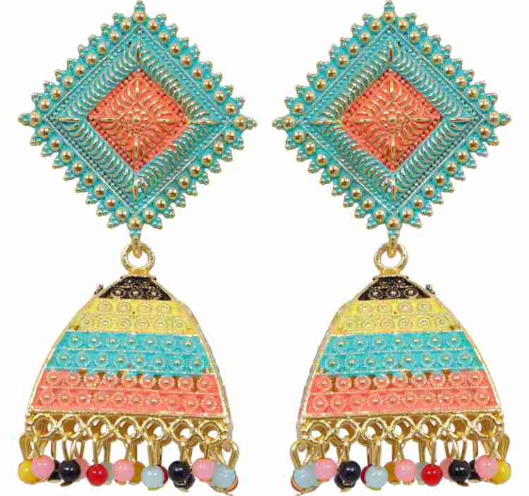 Triangle jhumka clearance gold