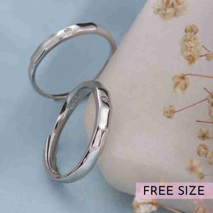 Simple couple on sale rings silver
