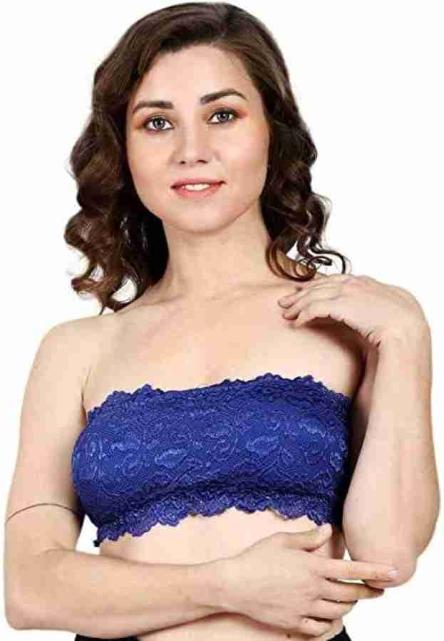 TEUSEY Women's lace Tube Bandeau Bra Lightly Padded with Removable Pads  Women Bandeau/Tube Lightly Padded Bra - Buy TEUSEY Women's lace Tube Bandeau  Bra Lightly Padded with Removable Pads Women Bandeau/Tube Lightly