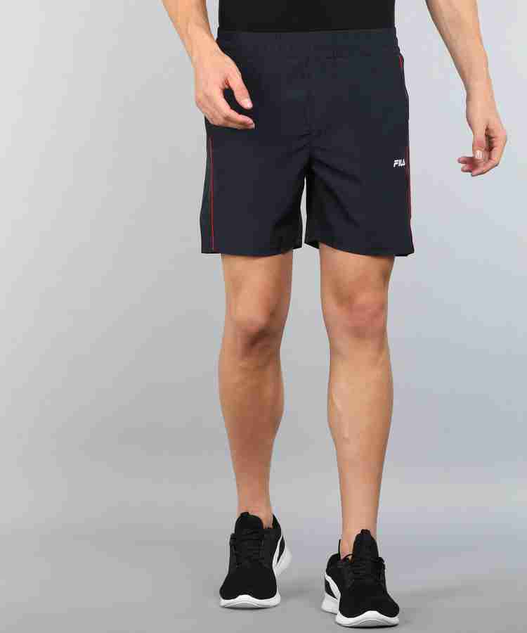 FILA Printed Men Blue Sports Shorts