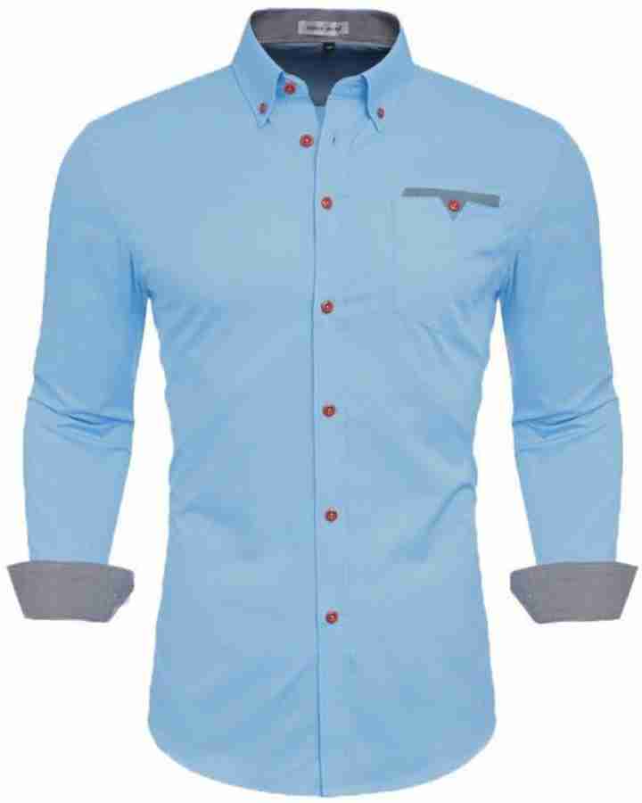 A Square Men Solid Casual Light Blue Shirt Buy A Square Men Solid Casual Light Blue Shirt Online at Best Prices in India Flipkart