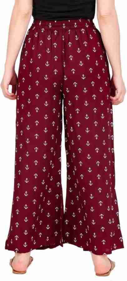 PALAZZO DESIGNS Relaxed Women Multicolor Trousers Buy PALAZZO