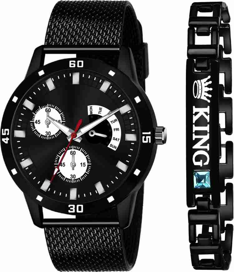 JINIK Black watch for boys Analog Watch For Men Buy JINIK Black watch for boys Analog Watch For Men Black Dial PU Strap Latest Stylish Watch Online at Best