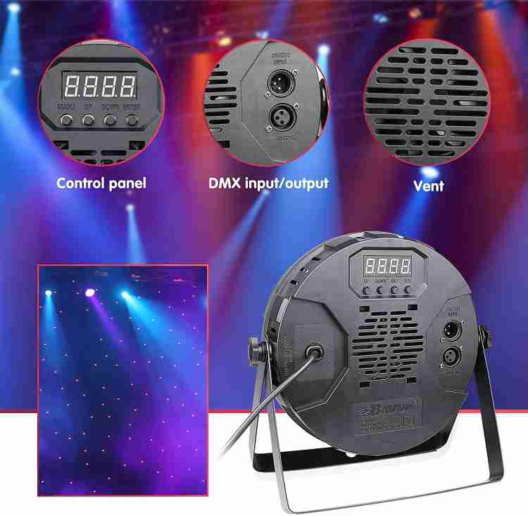 Baisun 3W 60 Led RGBW DJ Disco Party Weddings Stage light With 2