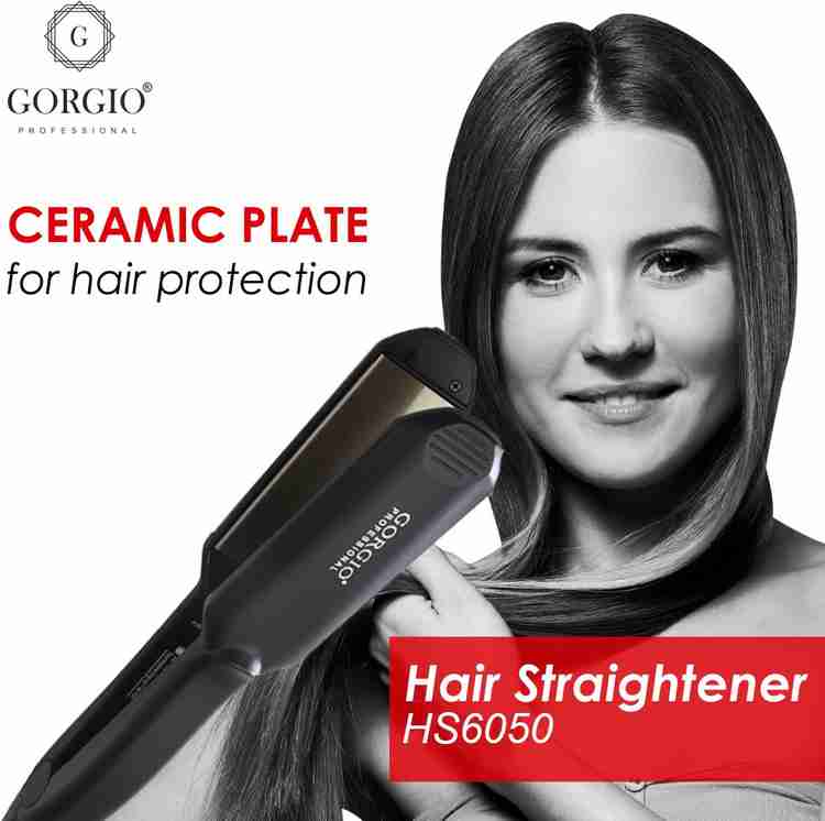 Gorgio Professional Hair straightener with Ceramic and Teflon Coated Plates HS6050 Hair Straightener Gorgio Professional Flipkart