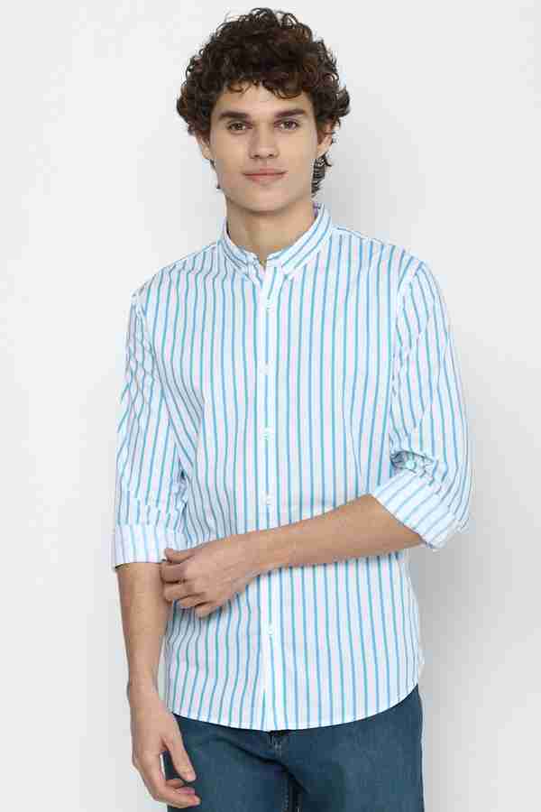 FOREVER 21 Men Striped Casual Blue Shirt Buy FOREVER 21 Men Striped Casual Blue Shirt Online at Best Prices in India Flipkart
