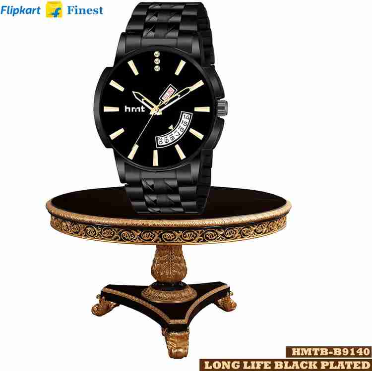 hrnt B9140 9140 Branded Brand Genuine Black Plating Hands Black Watch For Mens Boys Analog Watch For Men