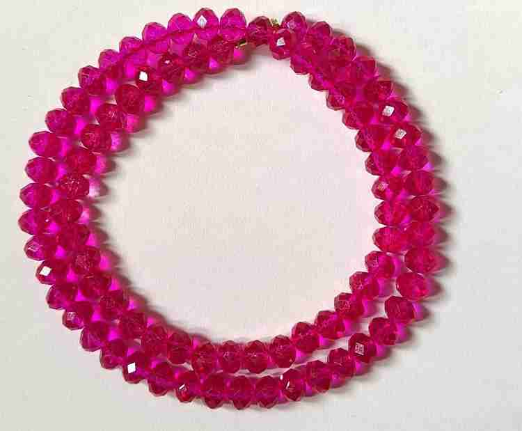 Dark pink crystal deals necklace