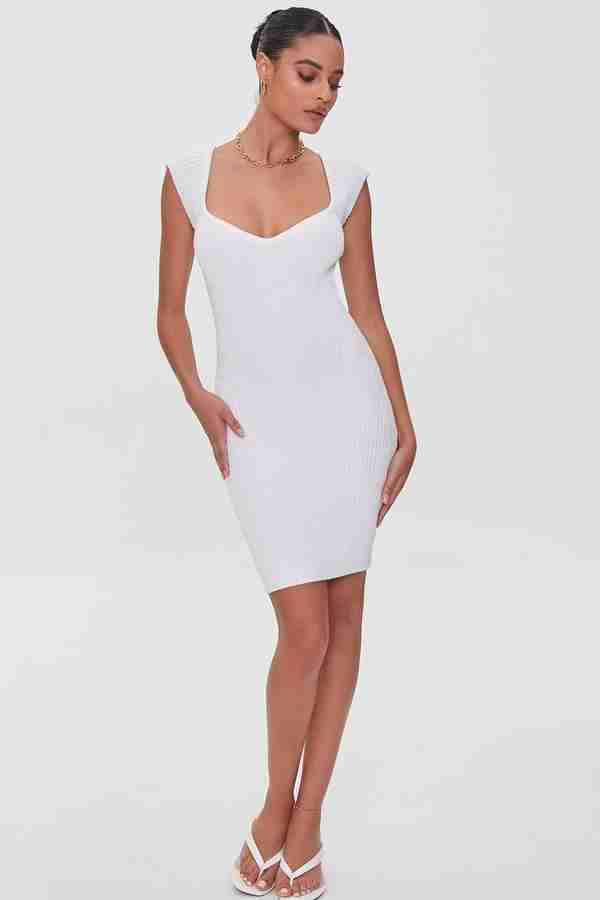 Forever 21 white bodycon dress on sale