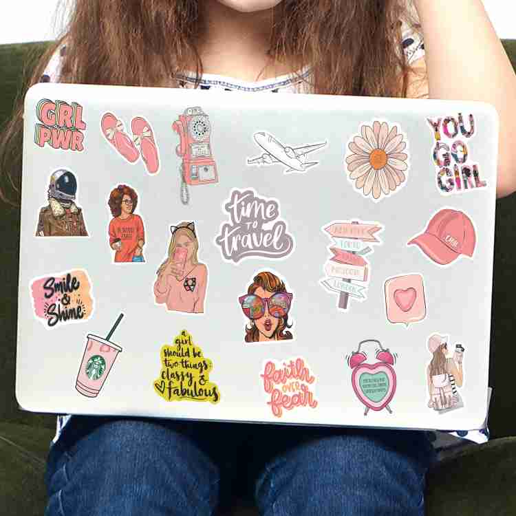FlyBuy Hub 5.08 cm Limited Edition Girl s Sticker For Laptop Phone