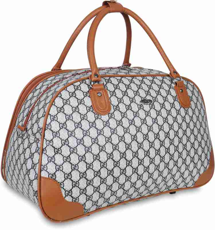 Kezitaska Women Travel Duffle Bag TAN GG PRINT Small Travel Bag Medium Price in India Reviews Ratings Specifications Flipkart