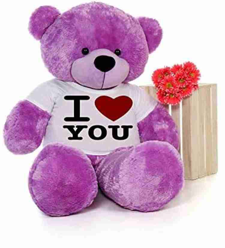 Hug n Feel SOFT TOYS Soft Toys Big Teddy Bear Wearing Happy