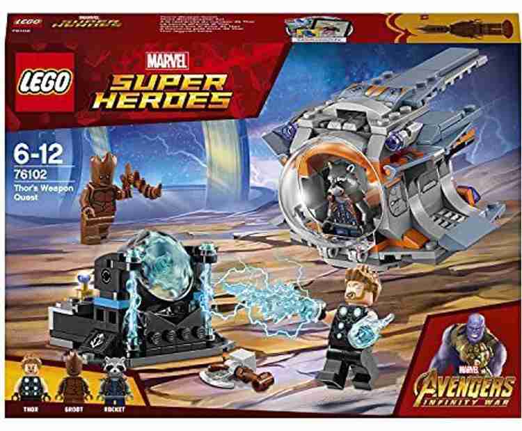 LEGO 76102 Marvel Avengers Infinity War Thor s Weapon Quest Playset 76102 Marvel Avengers Infinity War Thor s Weapon Quest Playset shop for LEGO products in India. Flipkart