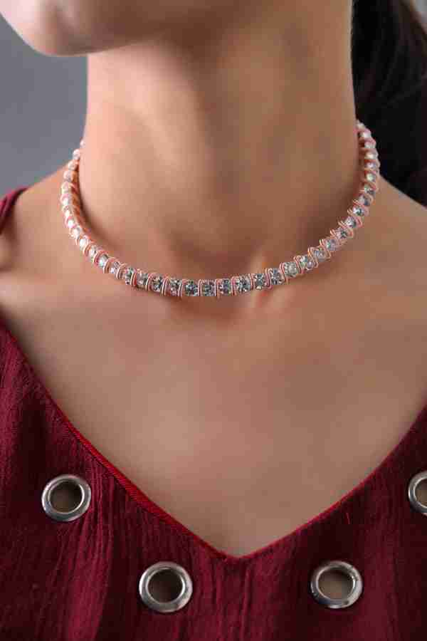 Crystal rhinestone choker clearance