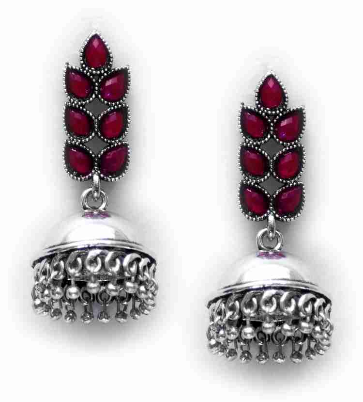 Flipkart.com - Buy Zehra Silver Tone Traditional Oxidized Jhumka Earrings Crystal Brass Jhumki Earring Online at Best Prices in India Flipkart.com - Buy Zehra Silver Tone Traditional Oxidized Jhumka Earrings Crystal Brass Jhumki Earring Online at Best Prices in India