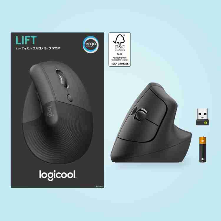Logitech - Lift for Mac Wireless Vertical Ergonomic Mouse for macOS/iPadOS  97855171016