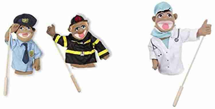 MELISSA DOUG Rescue Puppet Set Police Officer and