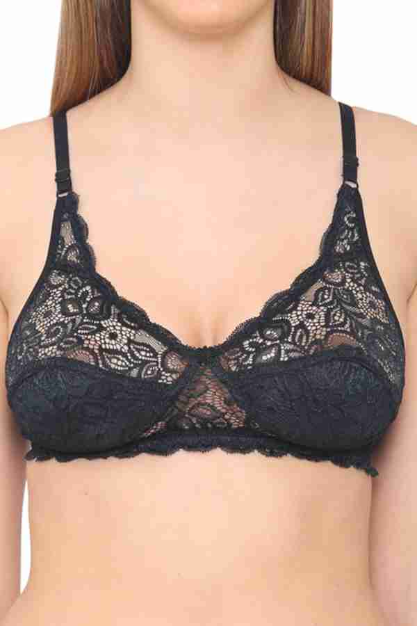 N-gal Floral Lace Non Padded Bridal Bra Women Full Coverage Non Padded Bra  - Buy N-gal Floral Lace Non Padded Bridal Bra Women Full Coverage Non  Padded Bra Online at Best Prices