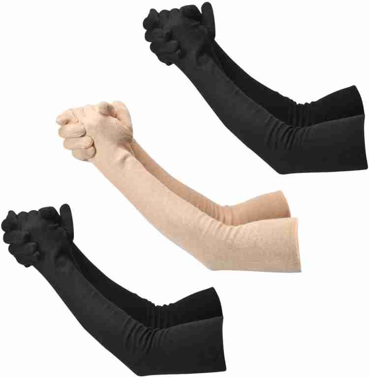 PULLIMORE 1 Pair Long UV Sun Protection Gloves for Women Men, Sun Anti UV  Block Driving Gloves Full Finger Sun Protective UPF 50+ (White) 