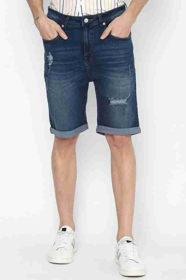FOREVER 21 Solid Men Blue Denim Shorts Buy FOREVER 21 Solid Men