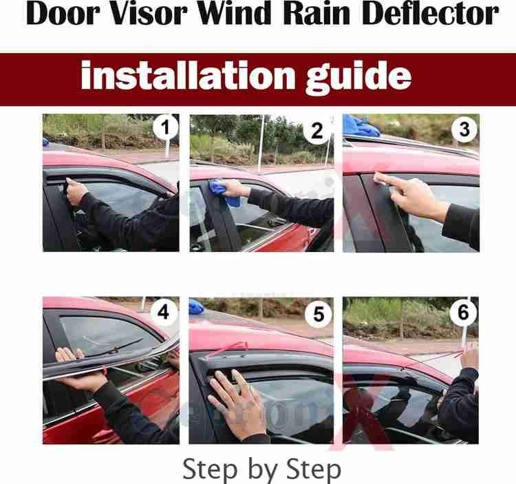 KRISHNA AUTO For Non convertibles Front Rear Wind Deflector Price