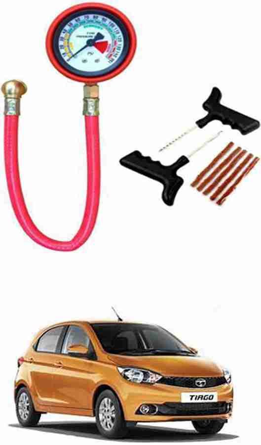 FKOK Car Tyre Puncture Repair Kit And Tyre Air Pressure Gauge For